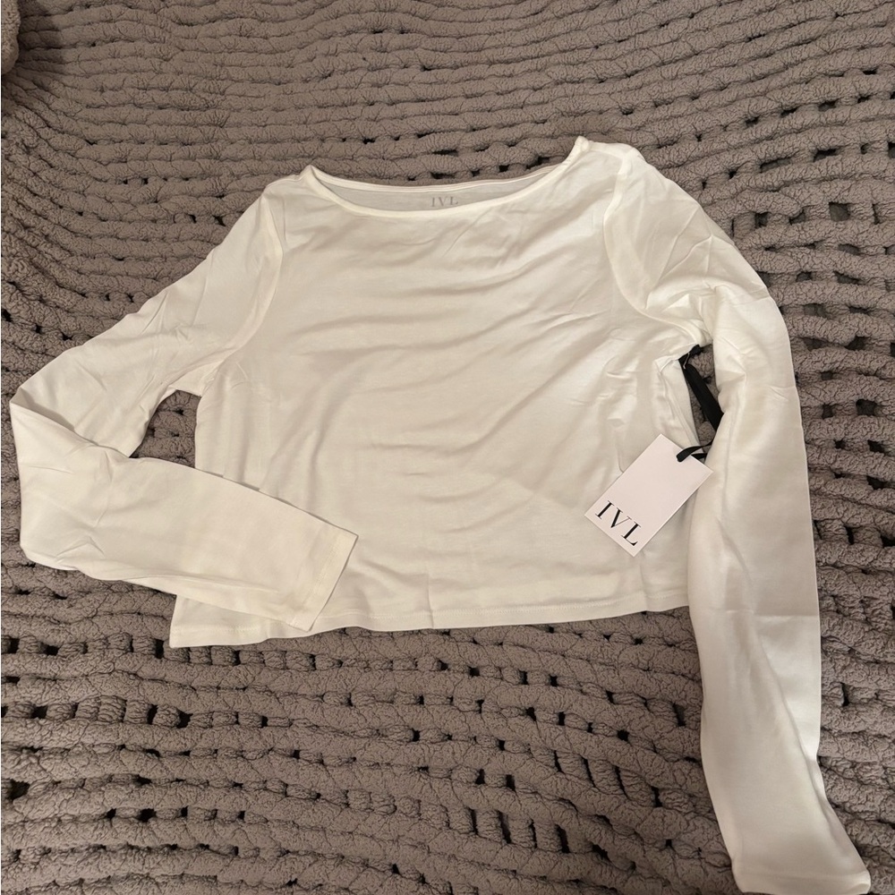 Women’s White Long Sleeve Top IVL